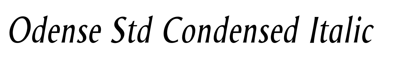 Odense Std Condensed Italic